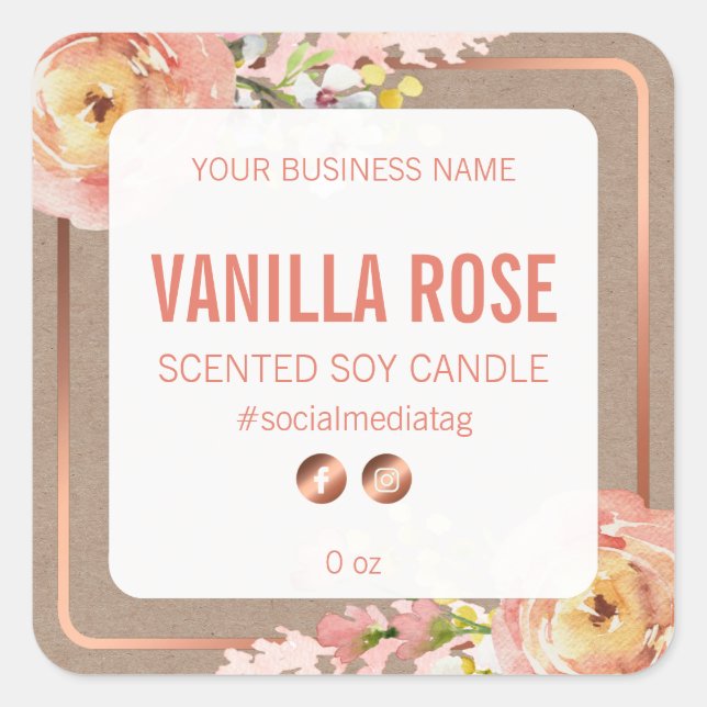 Vintage Spring Arrangements Product Labels (Front)