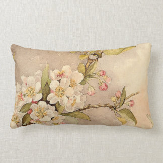 Vintage Spring Blossoms Lumbar Pillow