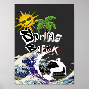 Vintage Spring Break Summer Poster