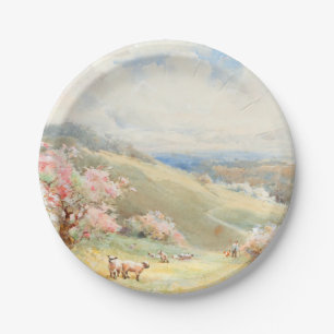 Vintage Spring by Joseph Rubens Powell Paper Plates