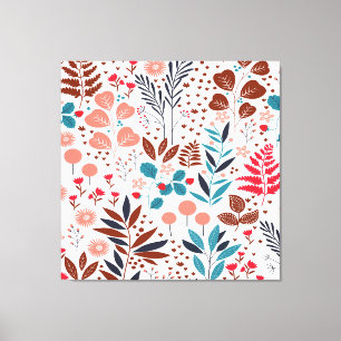 Vintage Spring Country Flowers Meadow Canvas Print