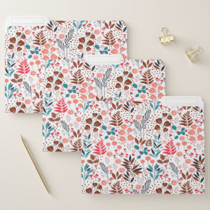 Vintage Spring Country Flowers Meadow File Folder