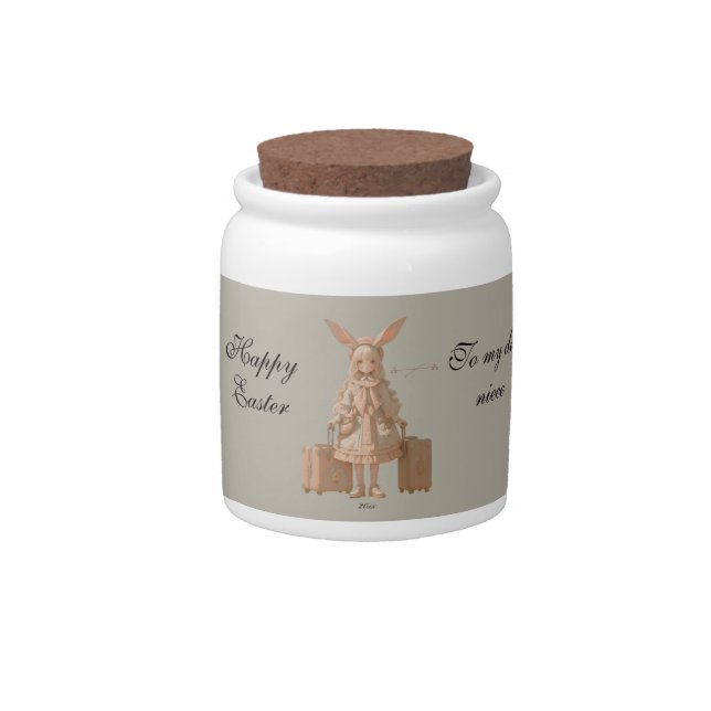 Vintage Spring, Easter, Candy Jar (Front)