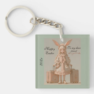 Vintage Spring, Easter Keychain