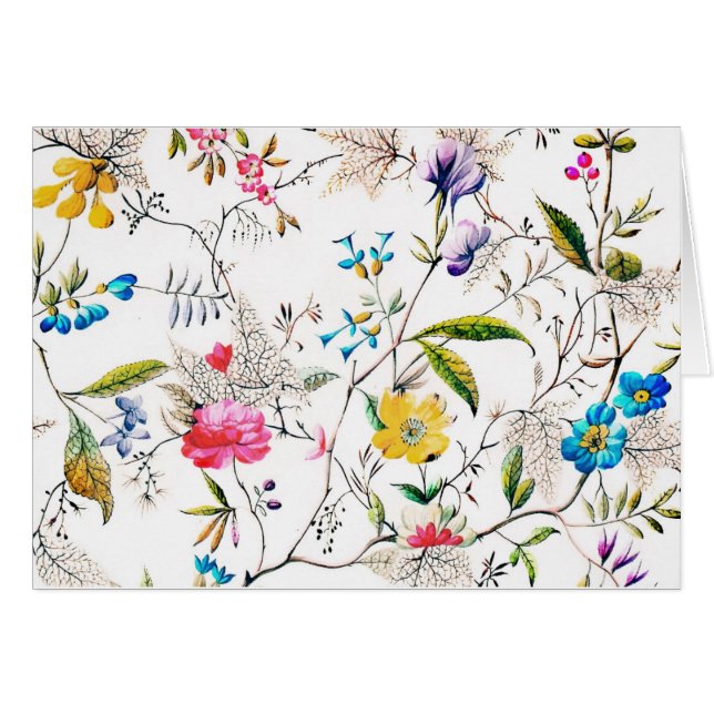 Vintage Spring Flowering Vines Cards (Front Horizontal)