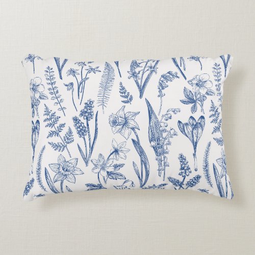  Vintage Spring flowers and Herbs   Accent Pillow