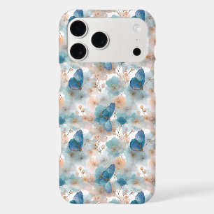 Vintage Spring Flowers & Blue Butterfly iPhone 17 Pro Max Case