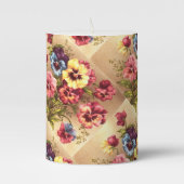 Vintage Spring Flowers Candle (Front)