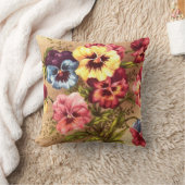 Vintage Spring Flowers Pillow (Blanket)