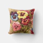Vintage Spring Flowers Pillow at Zazzle