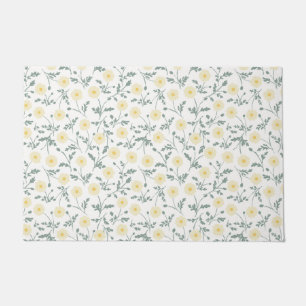 Vintage Spring Modern Farmhouse Daisy Pattern Doormat