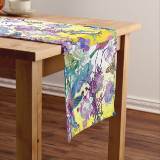 Vintage Spring Motif Short Table Runner