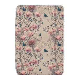 Vintage Spring Roses with Blue Butterflies iPad Mini Cover
