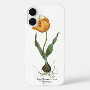 Vintage Spring Yellow Tulip Flower by Besler iPhone 16 Case