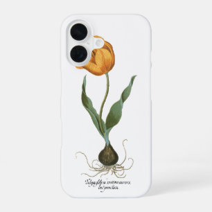 Vintage Spring Yellow Tulip Flower by Besler iPhone 16 Case