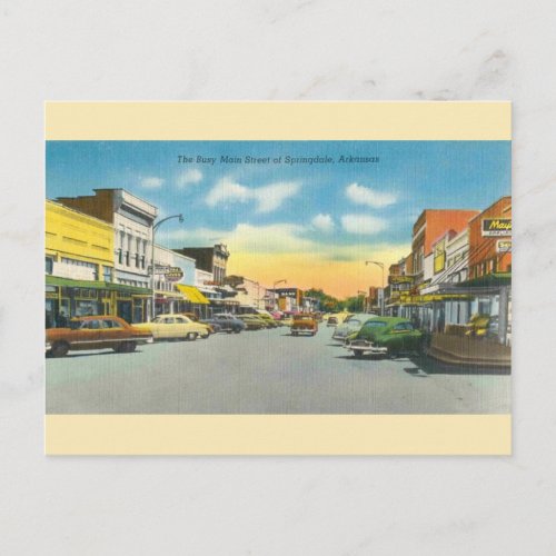 Vintage Springdale Arkansas Postcard