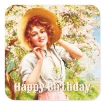 Vintage Springtime Emile Vernon Floral Birthday