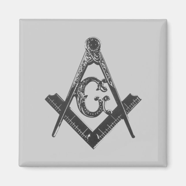 Vintage Square & Compasses Fridge Magnets (Front)