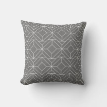 Vintage square geometric pattern | Grey and White