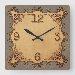 Vintage Square Wall Clock