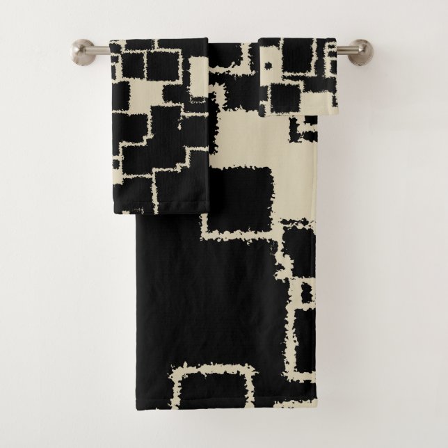 Vintage Squares   Bath Towel Set (Insitu)
