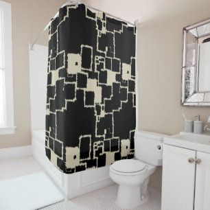 Vintage Squares  Shower Curtain