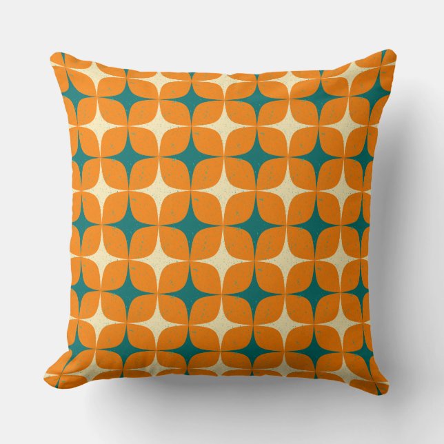 Vintage Squares  Throw Pillow (Front)