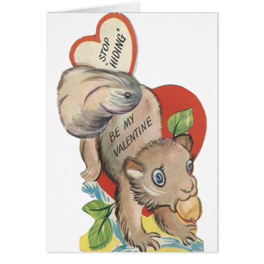 Vintage Squirrel Valentine (Front)