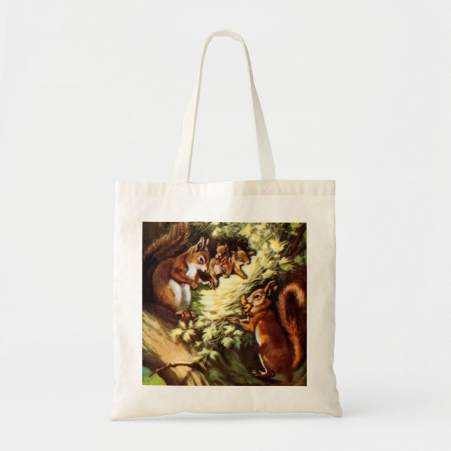 Vintage Squirrels Tote Bag (Front)