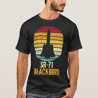 Vintage SR71 Blackbird Military Aviation Aircraft T-Shirt