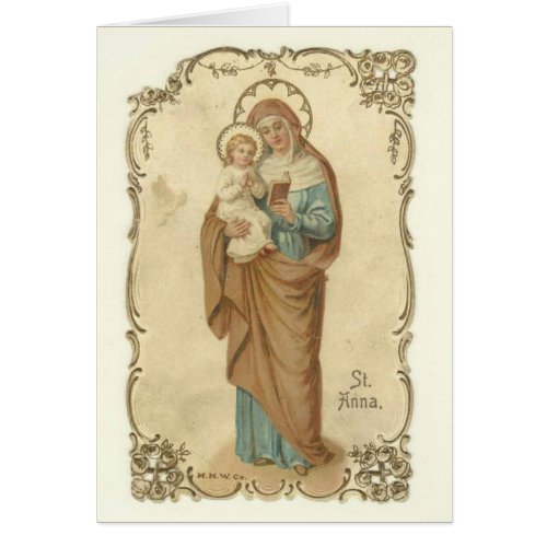 Vintage St Anne Virgin Mary Prayer