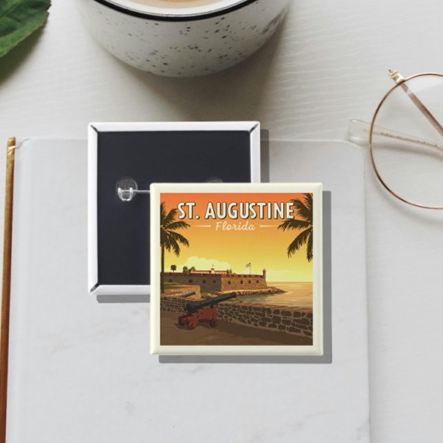 Vintage St. Augustine Florida Button (Creator Uploaded)