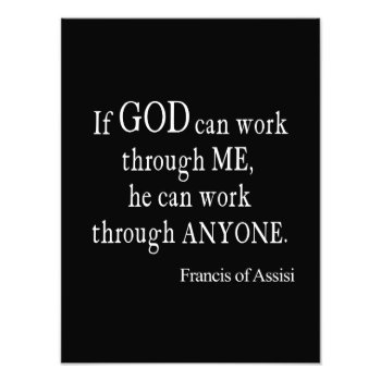 Vintage St. Francis Of Assisi God Religious Quote Photo Print by Coolvintagequotes at Zazzle
