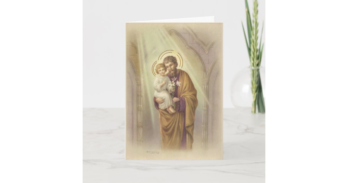 Vintage St. Joseph Father's Day Card | Zazzle