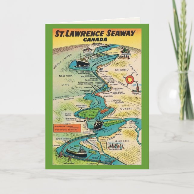 Vintage St Lawrence Seaway  Card (Front)