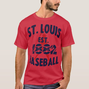 Vintage St Louis Baseball Est 1882 Baseball Batter T-Shirt