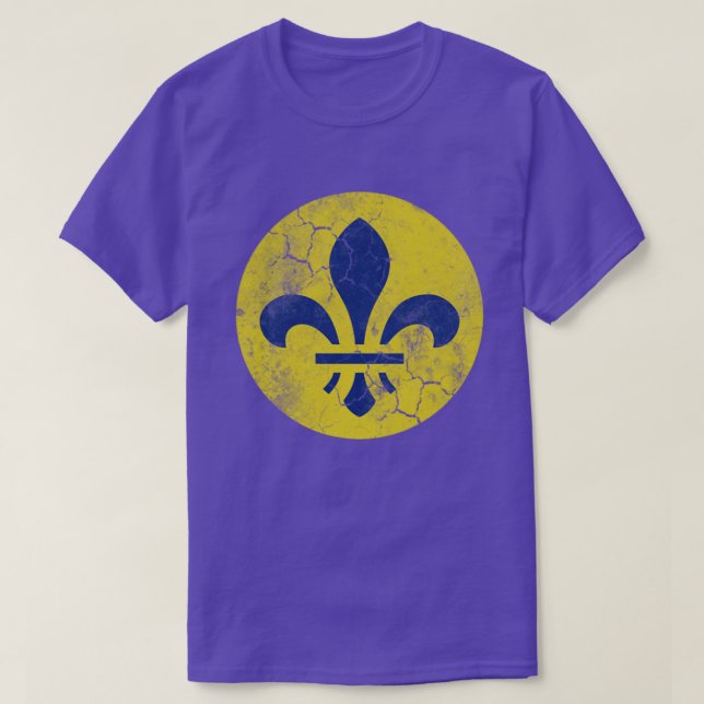 Vintage St Louis Fleur De Lis T-Shirt (Design Front)