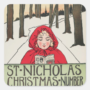 Vintage St. Nicholas Christmas Number (1896) Square Sticker