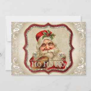 Vintage St. Nicholas Ho Ho Ho Photo Christmas Card
