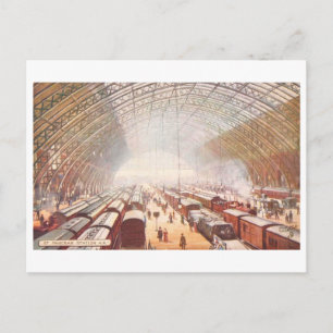 Vintage St. Pancras Station (London) Postcard