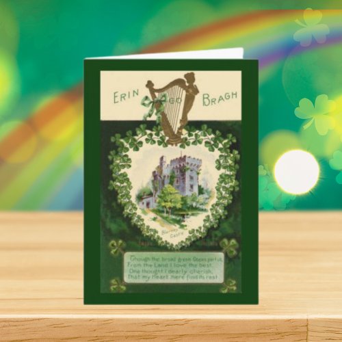 Vintage St Patricks Blarney Castle Card