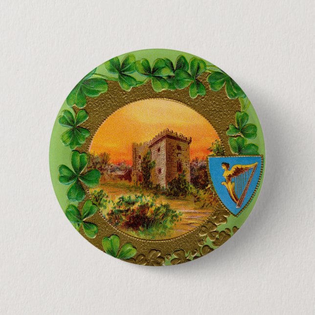 Vintage St Patrick's Dat Button (Front)