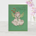 Vintage St. Patrick's Day Angel Luck Greeting Card | Zazzle