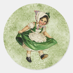 Vintage St Patrick's Day Classic Round Sticker