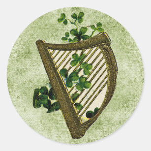 Vintage St Patrick's Day Classic Round Sticker