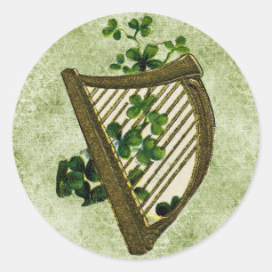 Vintage St Patrick's Day Classic Round Sticker