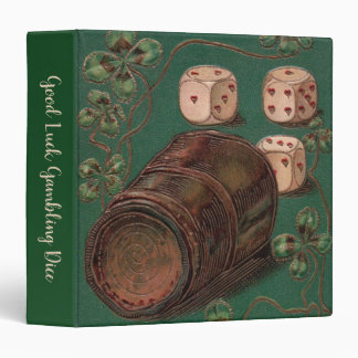 Vintage St. Patrick's Day, Good Luck Irish Dice 3 Ring Binder