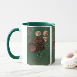 Vintage St. Patrick's Day, Good Luck Irish Dice Mug