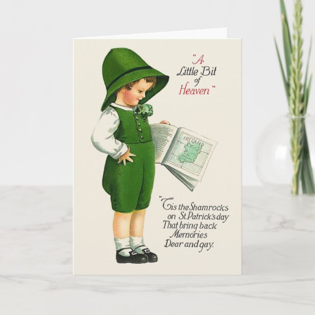 Vintage St. Patrick's Day Greeting Card (Front)