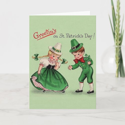 Vintage St Patricks Day Greeting Card